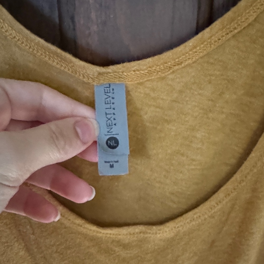 Next Level Apparel Mustard Tank Top - Picture 3 of 3